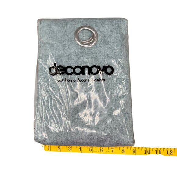 Deconovo Curtain Panel Set of 2 Teal 42"W x 84"H Ring Eyelet - Picture 6 of 10